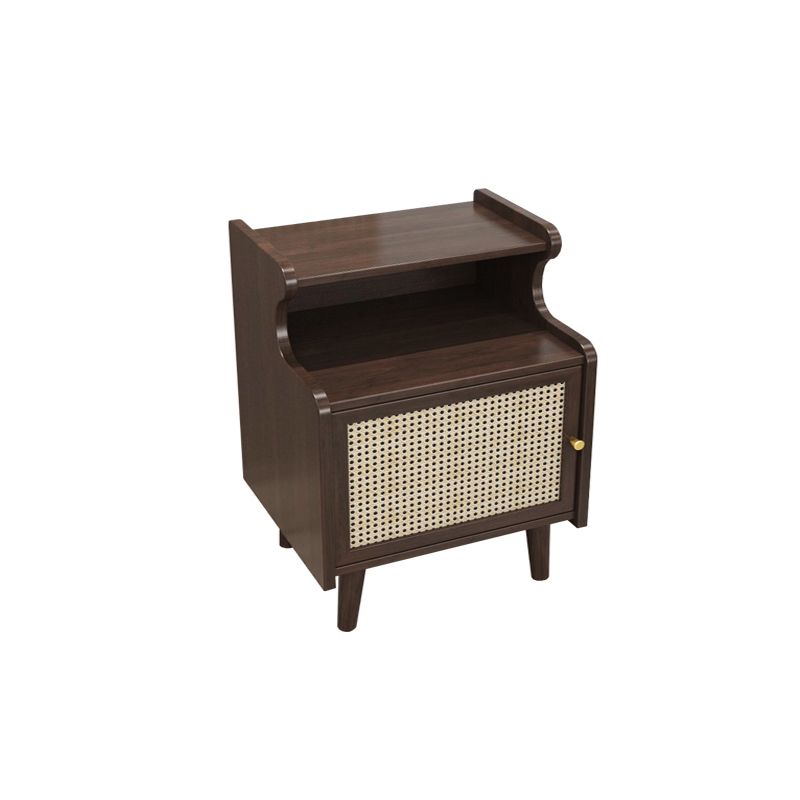 Wicker & Rattan Bed Nightstand Contemporary Night Table for Bedroom