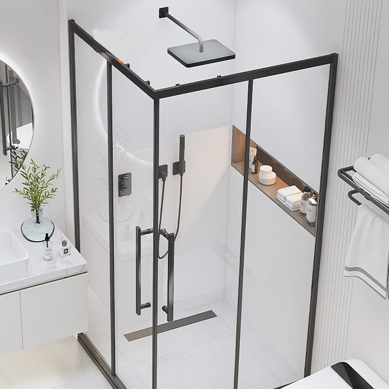 Framed Black Shower Enclosure Clear Easy Clean Glass Shower Enclosure