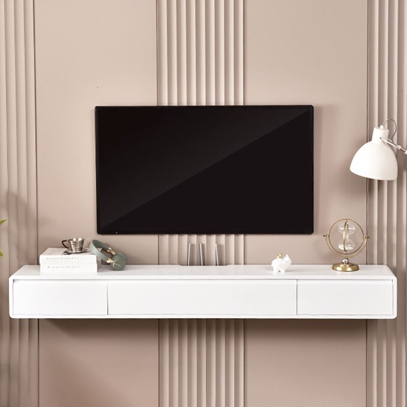 Scandinavian Wood TV Console Wall-mounted TV Media Stand with Storage for Living Room