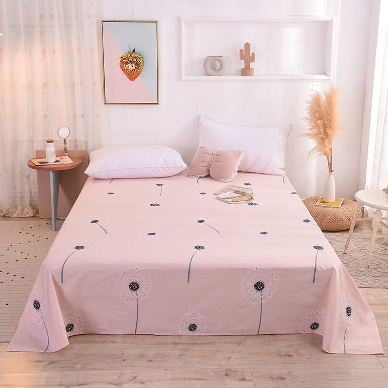 Printed Bed Sheet Breathable Fade Resistant Cotton Fitted Sheet