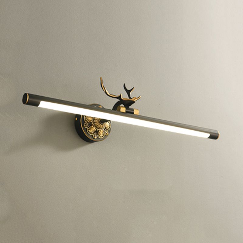 Black/Brass Single Modernism Bathroom Vanity Light LED Bath Bar