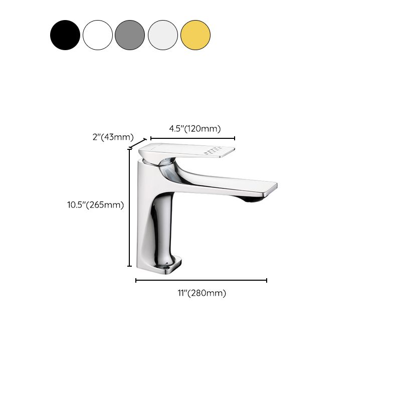 Modern Bathroom Faucet Brass Low Arc Lever Handles with Water Hose Sink Faucet