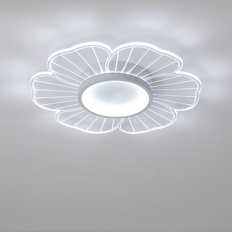 Transparent Stripe Flush Ceiling Light Acrylic LED Flower Ceiling Light Fixture for Bedroom