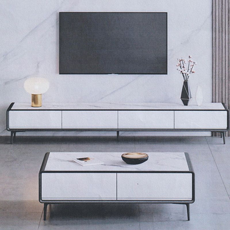 Slate TV Cabinet Modern Style Home Simple Closed TV Stand Console