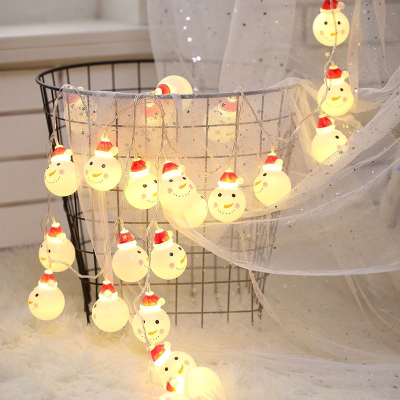 Contemporary Christmas Hat Battery String Light Girls Bedroom LED Fairy Lighting in White
