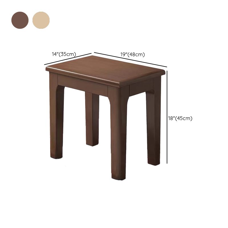 13.8" Wide Contemporary Seating Bench Solid Wood Rubberwood Bench