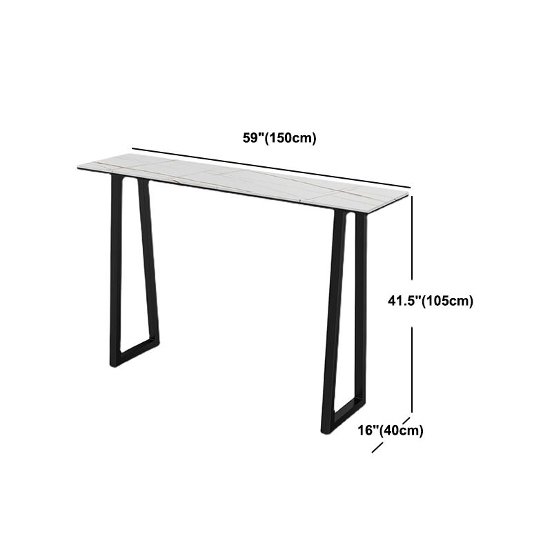 Rectangle Living Room Pub Height Dining Table Industrial Stone Sled Bistro Table