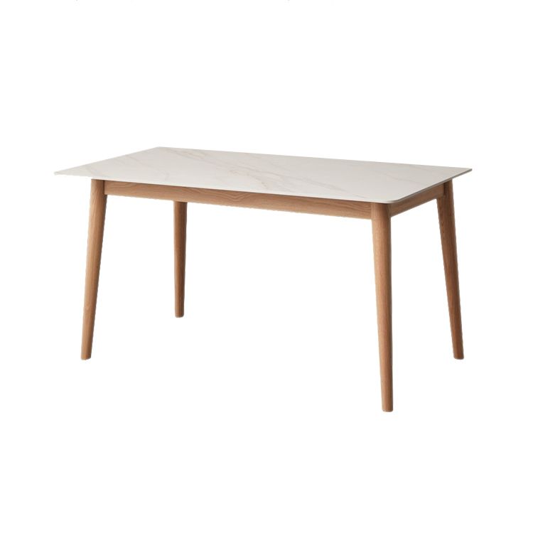 Set da tavolo da pranzo in legno massiccio moderno con mobili da pranzo da tavolo rettangolo