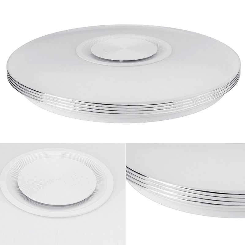 Acrylic Circle Ceiling Light Fixture Simple LED Bluetooth Ceiling Flush in White