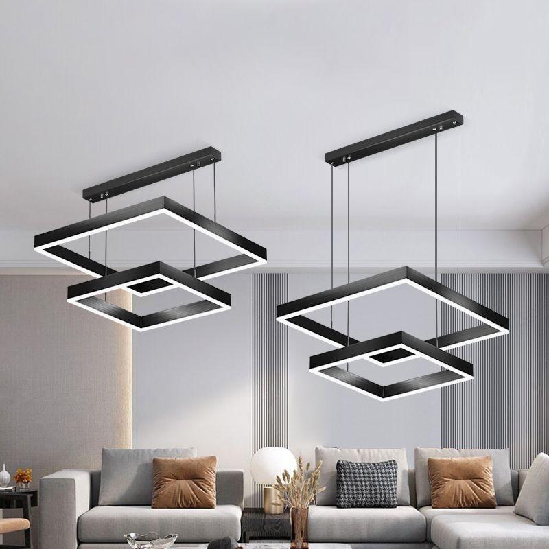 Simple Modern Characteristic Style LED Hanging Chandelier Light for Dining Room Living Room Bedroom