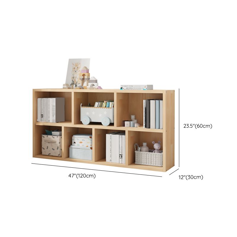 Modern Solid Wood Bookshelf Closed Back Bookcase with Shelves