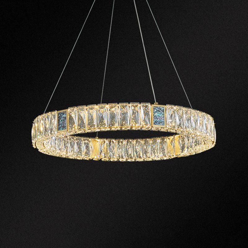 Shade Hanging Light Modern Style Pendant Crystal Pendant Light pour la salle à manger