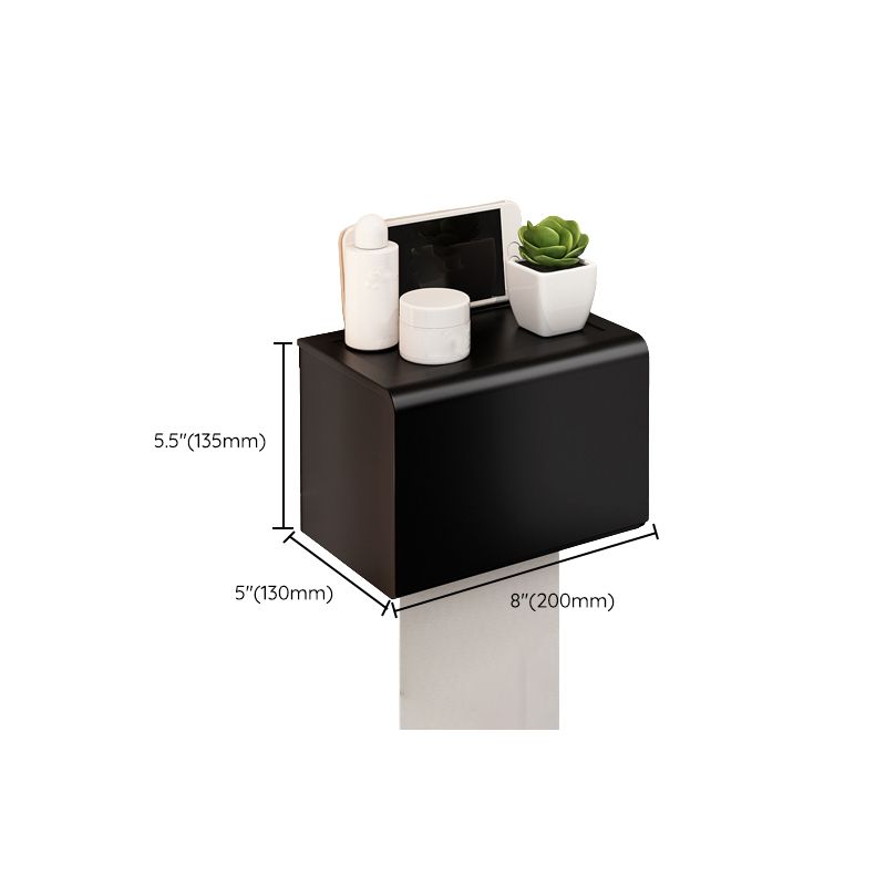 Modern Bathroom Set with Bath Shelf/Towel Bar & Paper Holder Black Bathroom Hardware