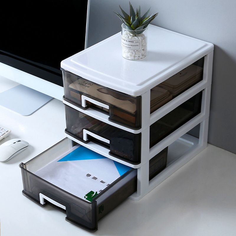 Modern Plastic Cabinet with Drawers File Cabinet for Home Office