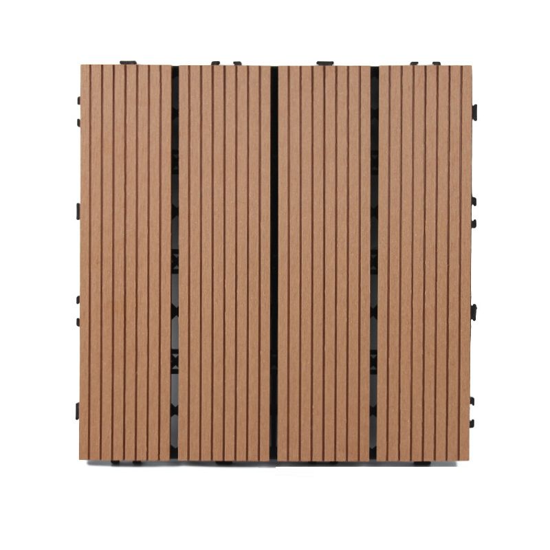 Classic Interlocking Deck Plank Solid Color Patio Flooring Tiles