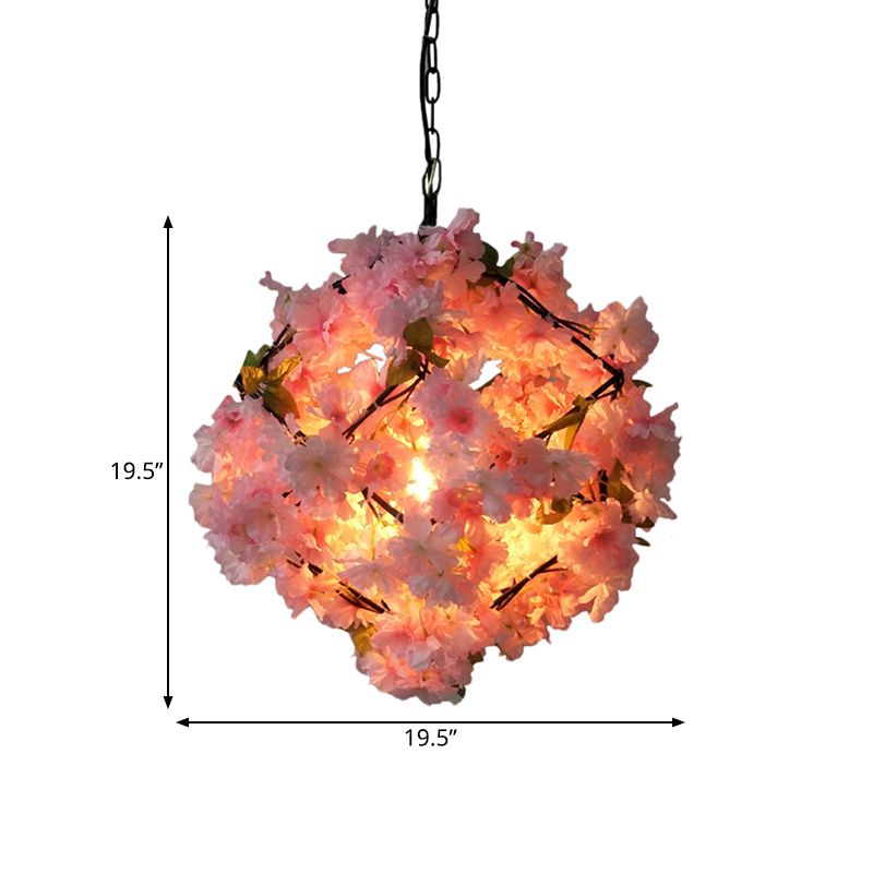 Cherry Blossom Restaurant Anhänger Beleuchtung Industrial Metal 1 Hangschwarzes Hang Deckenlicht, 19,5 "/23,5" Dia