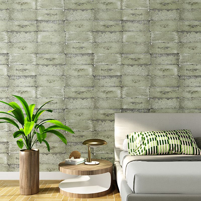 33' x 20.5" Nostalgic Wallpaper Roll for Dress Shop Decoration with Faux Brick Design in Soft Color