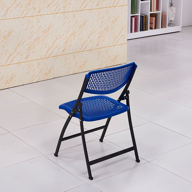 Modern Low Back Office Chair Plastic Armless Upholstered Office Chair