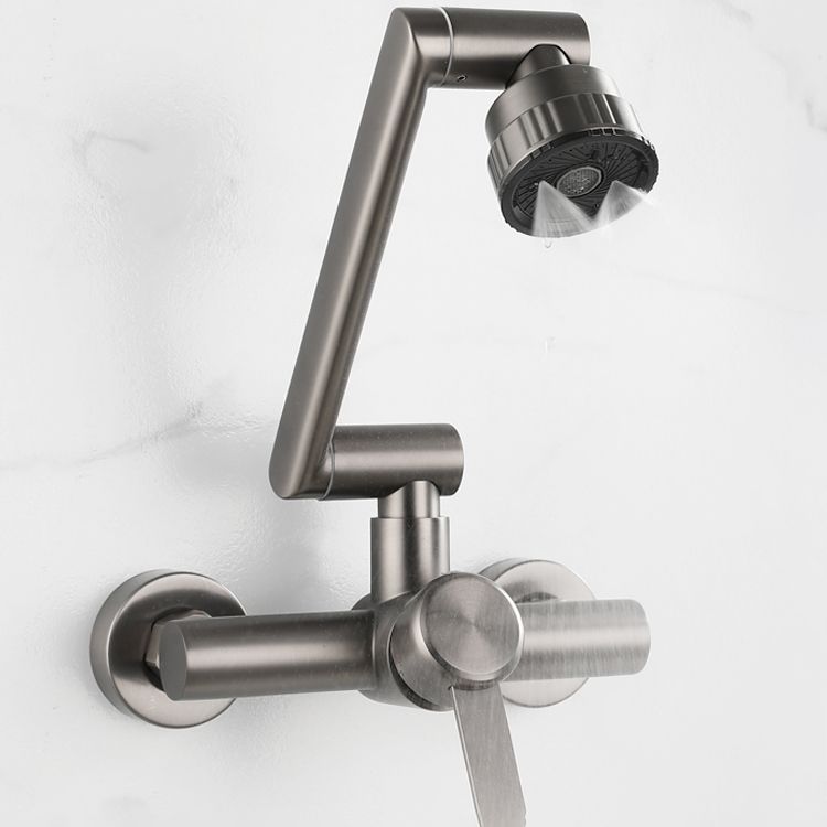 Modern Wall Mounted Kitchen Faucet Single Handle Faucet in Chrome