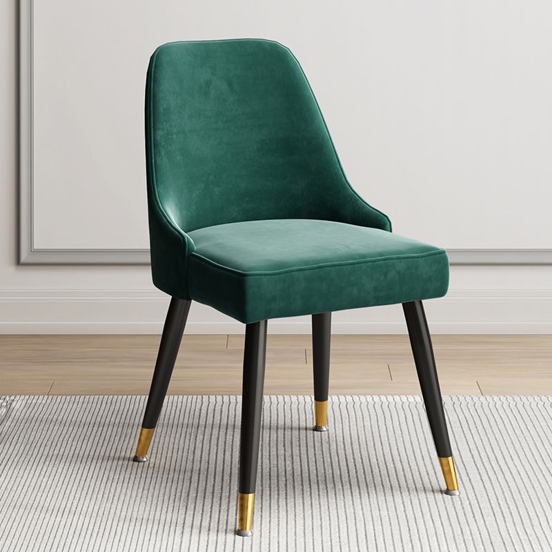 Glam Velvet Side Chair Parsons Upholstered Side Chair for Dining Room