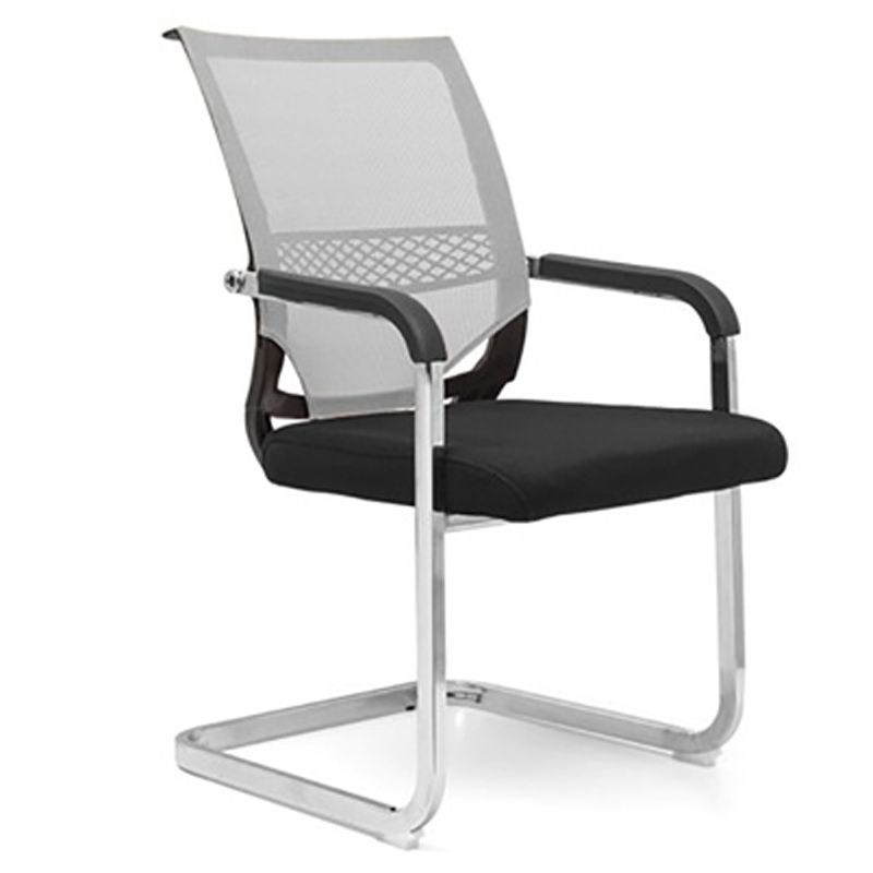 No Wheels Office Chair Modern Fixed Arms Upholstered No Distressing Desk Chair