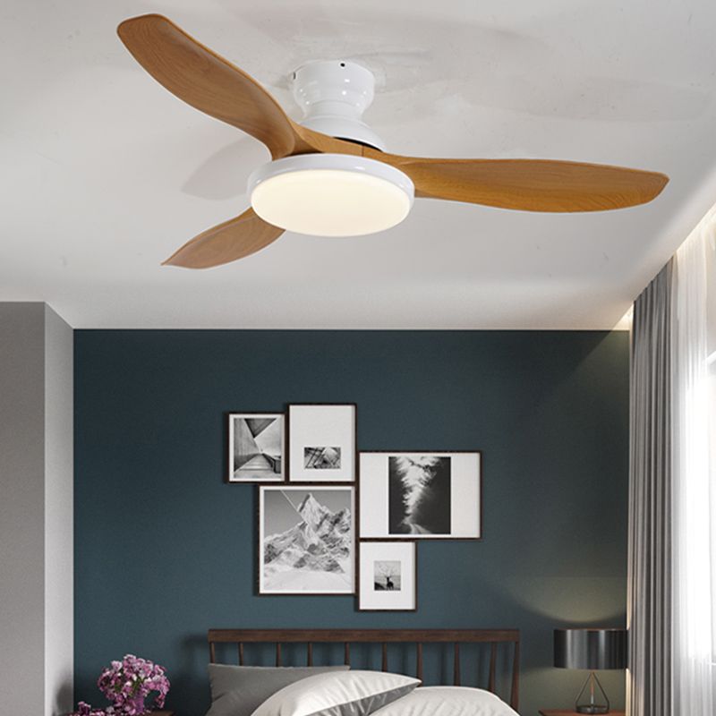 Kids Style Round Shape Ceiling Fan Light Metal Single Light LED Flush Light for Bedroom