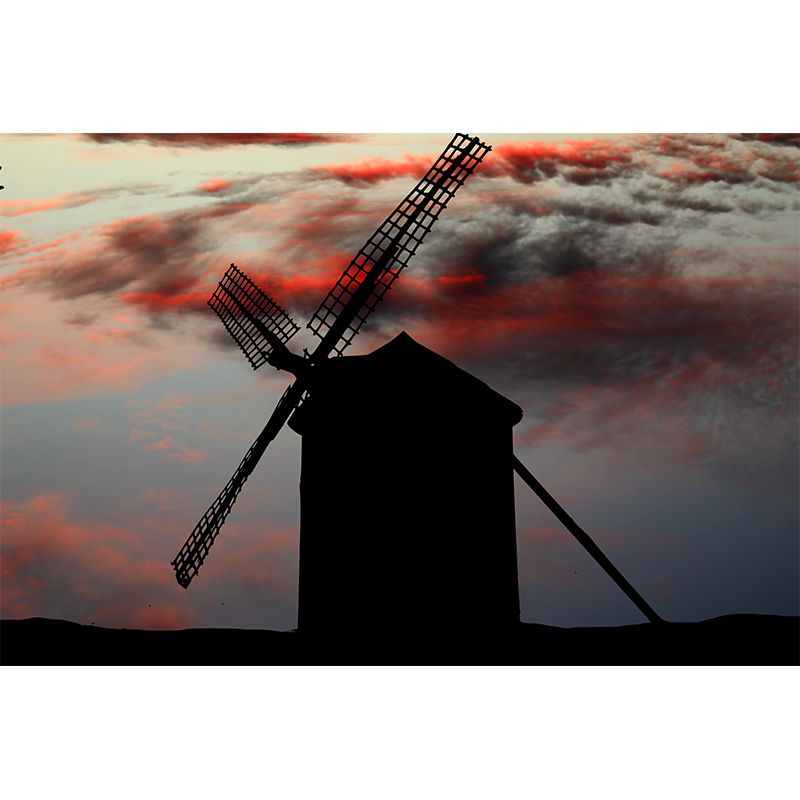 Photography Environment Friendly Mural Wallpaper Windmill Living Room Wall Mural