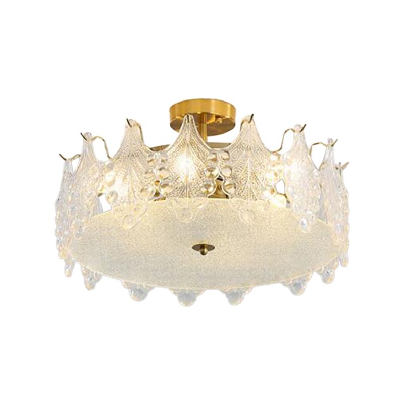 Nordic Glass Ceiling Light Creative Flush Mount Light Fixture for Bedroom