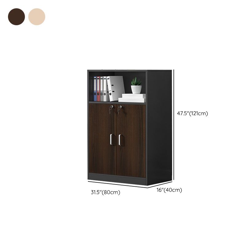 Modern Vertical File Cabinet Wood Filing Cabinet with Locking Storage