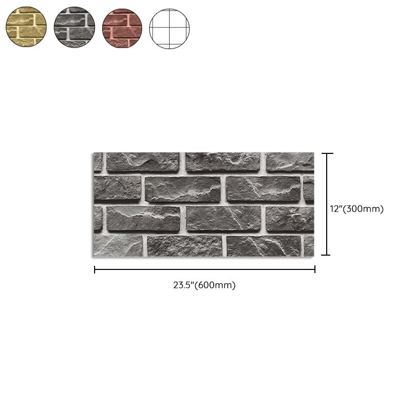 3D Artificial Brick Paneling Waterproof Peel and Stick Living Room Wall Panel (5-Pack)