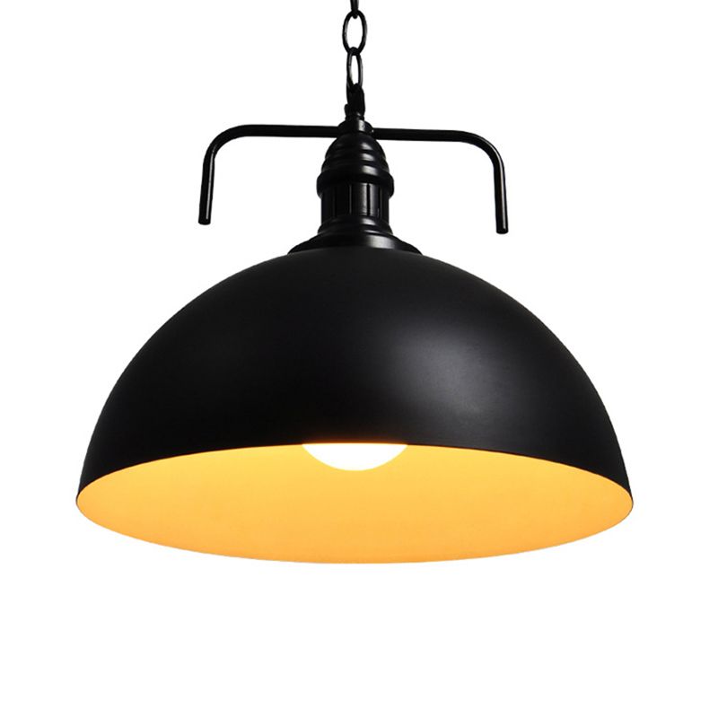 Dome Restaurant Drop Candant Industrial Retro Style Metal 1 Luce a sospensione Luce del soffitto