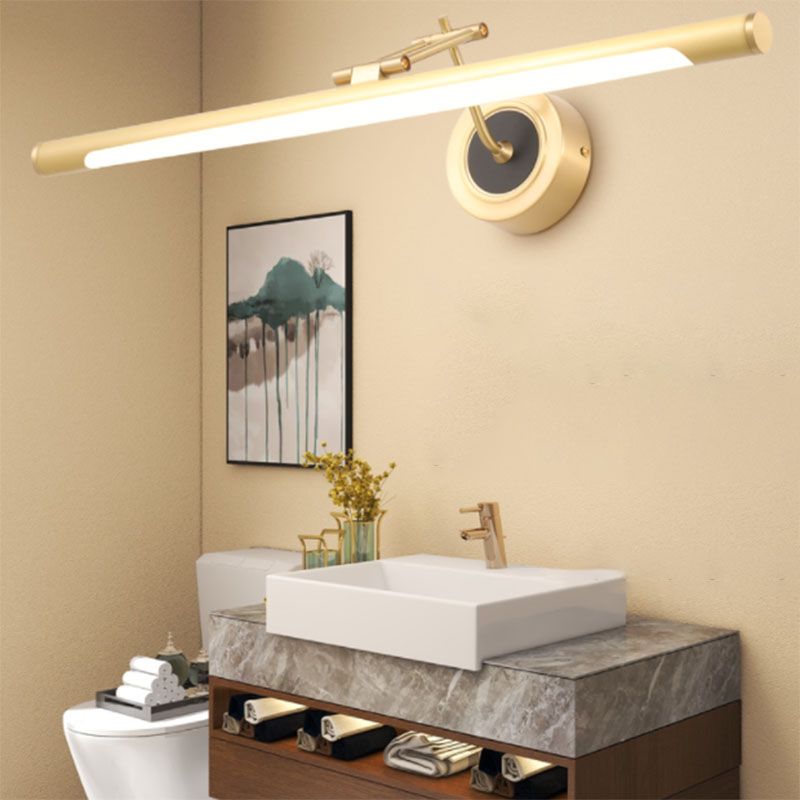 Metalen lineaire schaduw wandconstructie moderne stijl 1-licht spiegel muur verlichting armatuur