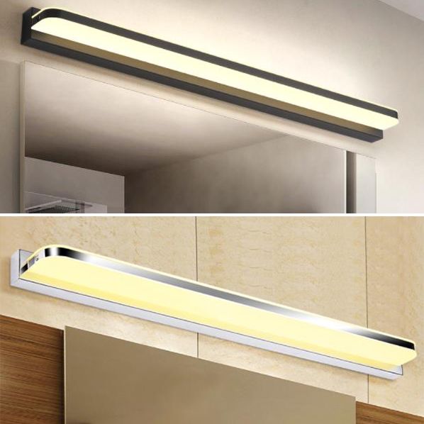 Ultra-Thin Vanity Wall Lights Modern Minimalist Style Stainless Steel Single Vanity Lamp