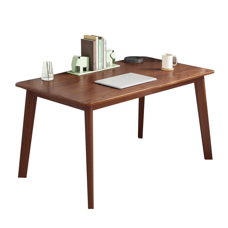 Contemporary Wooden Writing Desk Parsons Base Home Office Desk