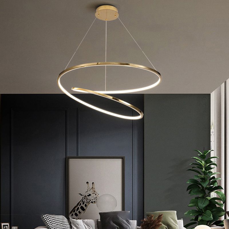 Modern Style Simply Chandelier 1 Light Linear Hanging Lamp for Living Room Bedroom