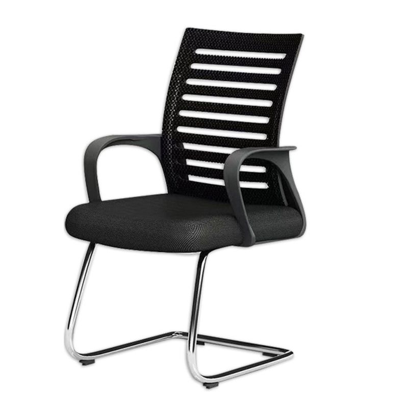 Modern Metal Conference Chair No Wheels Black Conference Chair