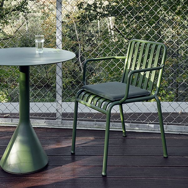 Green Round Dining Table Set 1/3 Pcs Modern Metal Outdoor Dining Set