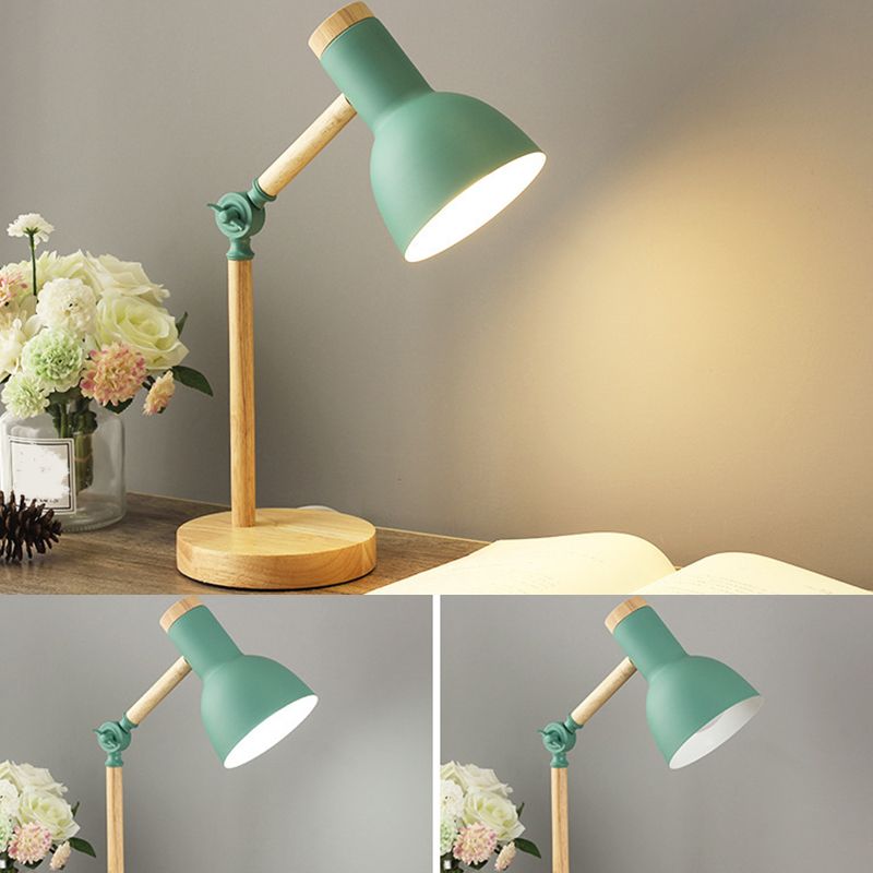 Torchlight Shade Study Light Macaron Metal 1 Head Bedroom Night Table Table avec joint réglable