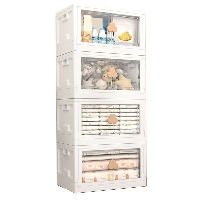 Plastic Kids Armoire Closet Modern Style Armoire Cabinet in White