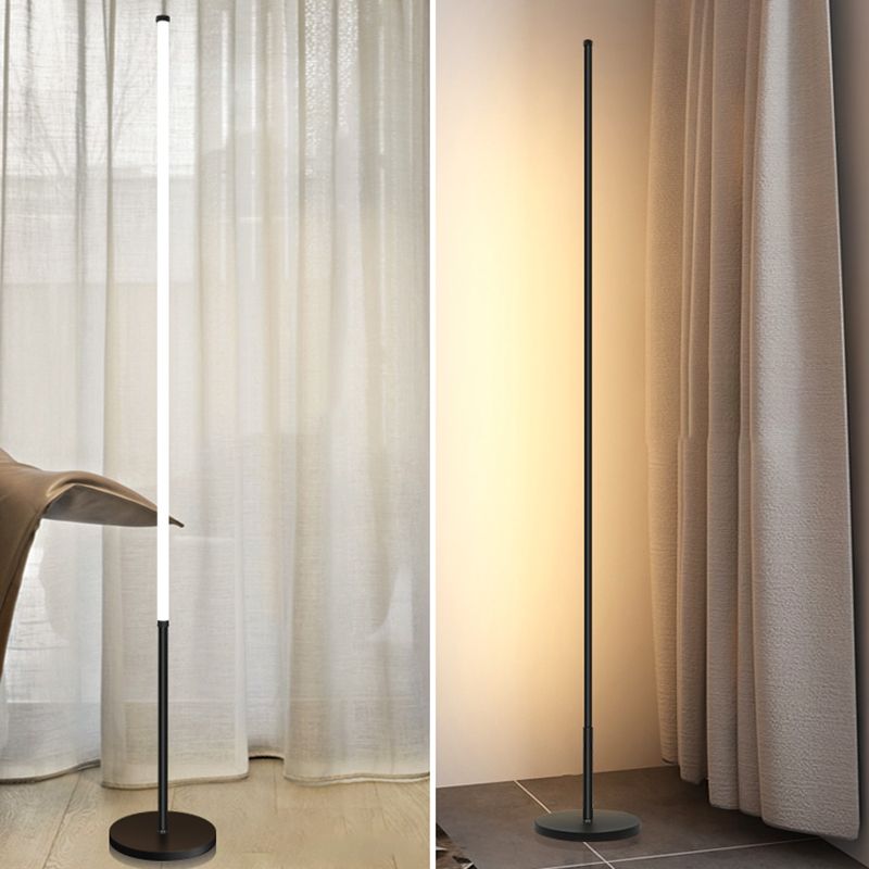 Nordic Style Strip Floor Lamp Metal 55" High LED Floor Light for Bedroom