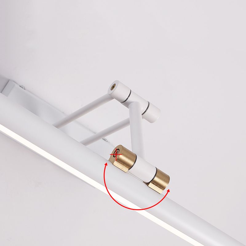 Lacquered Iron LED Wall Lamp in Modern Simplicity Acrylic Linear Adjustable Wall Light for Bathroom