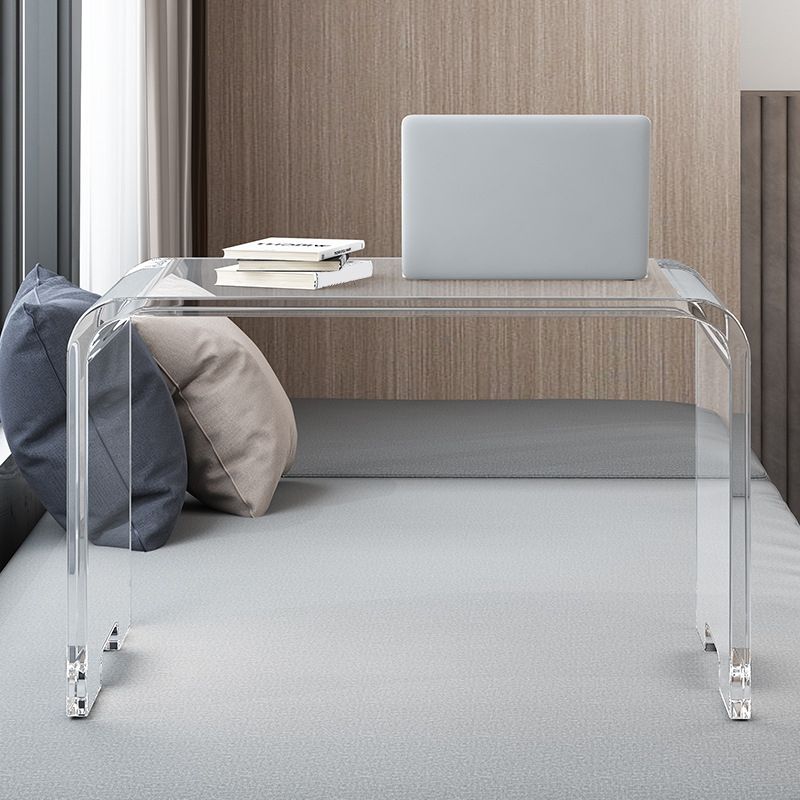 Modern Acrylic Office Desk White Rectangular Writing Desk for Office