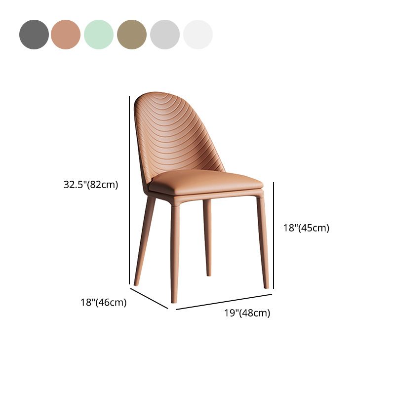 Contemporary Metal Dining Chair Dining Armless Chair for Restaurant Use