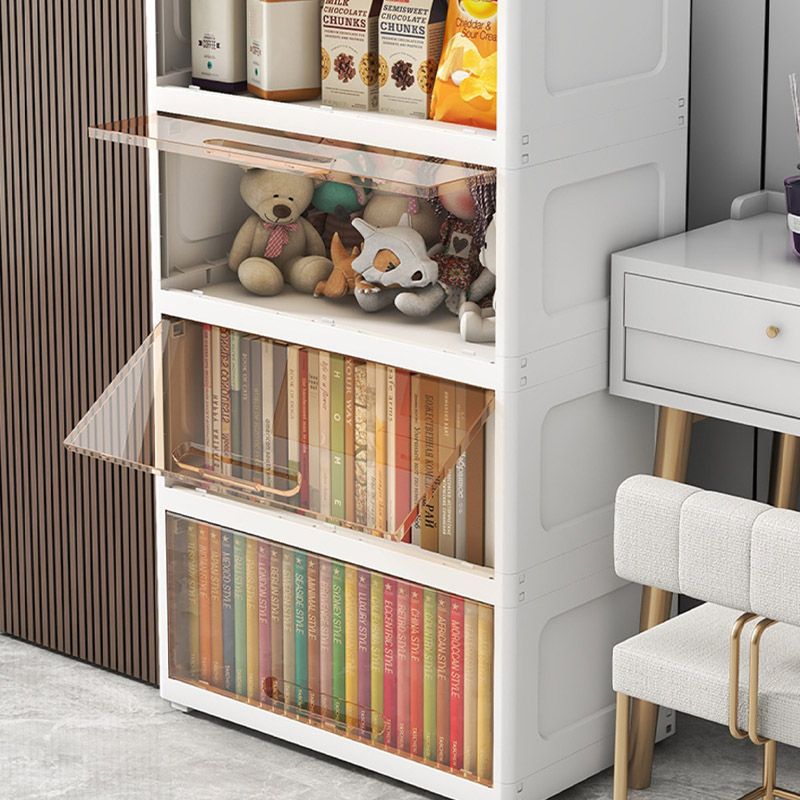 Modern Style Plastic Armoire Cabinet Cloth Rod Included Youth Armoire for Home