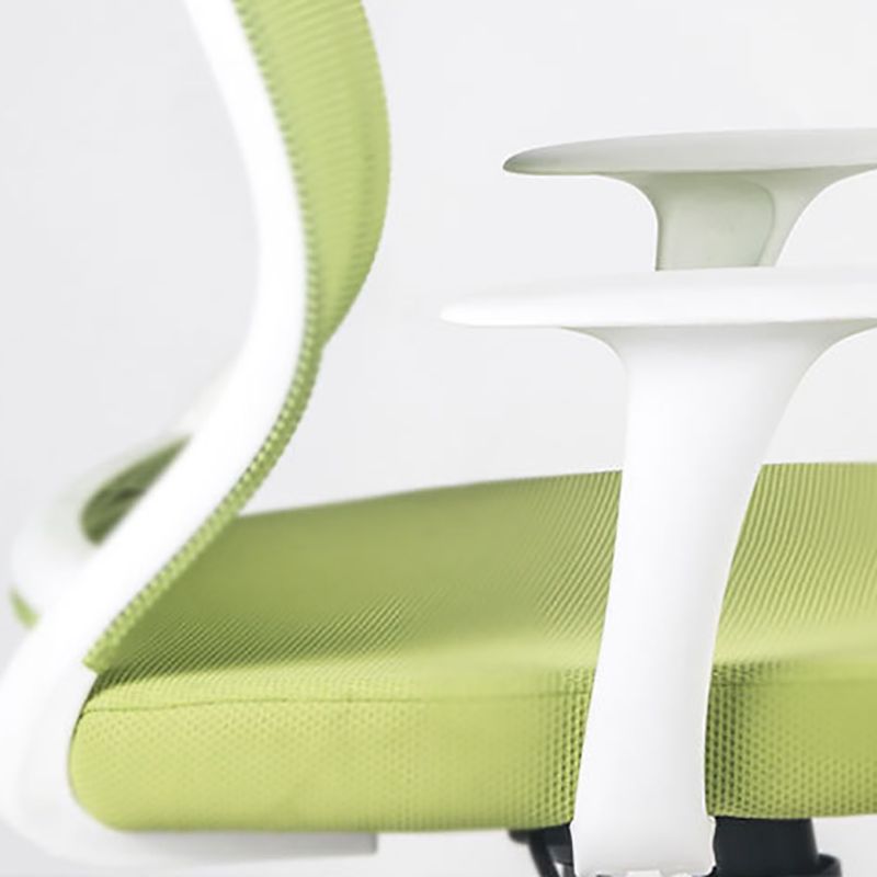 Contemporary Arm Chair Fixed Arms Mid-back Mesh Office Chair