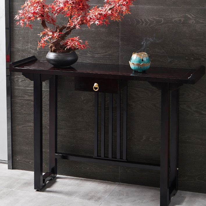 31.5-inch Tall Accent Table 1-drawer Solid Wood Console Table for Hall