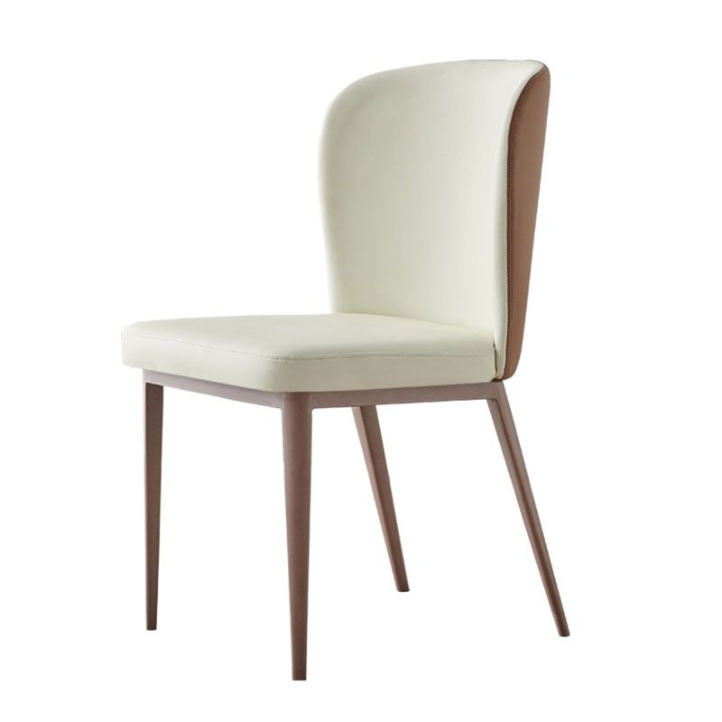 Contemporary Dining Side Chairs Wingback Side Chair with Stainless Steel Legs