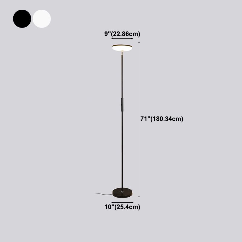 Nordic Style Floor Lamp Metal 71" High LED Floor Light for Living Room