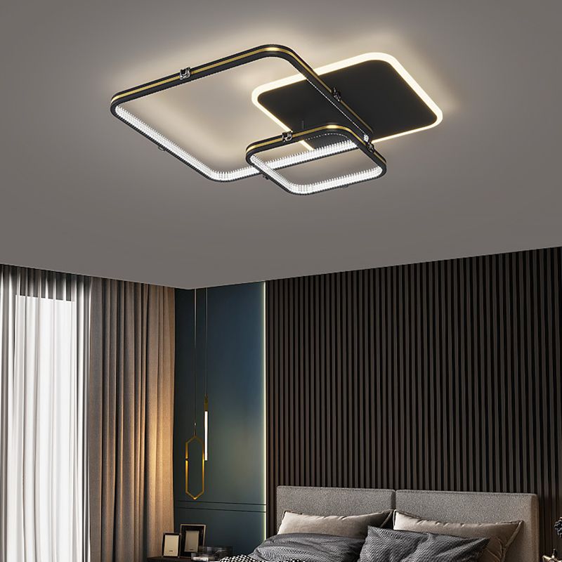 3-Lights Modern Style Flush Mount Acrylic Ceiling Light for Bedroom