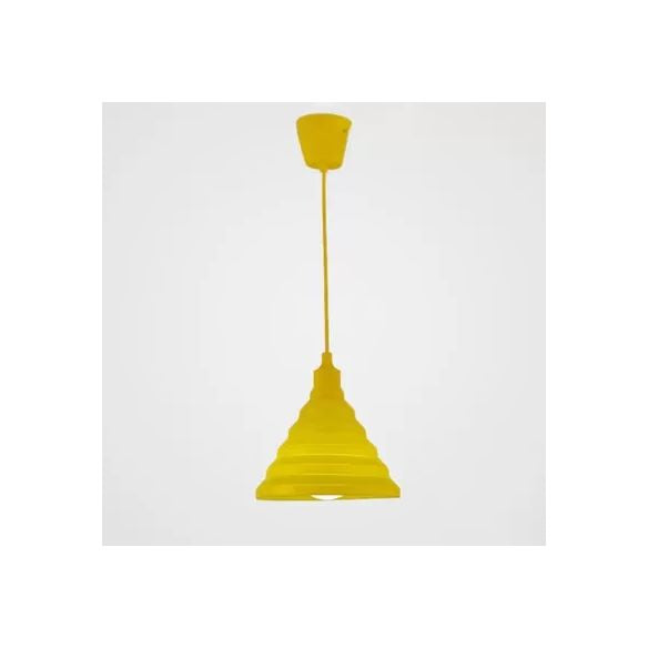 Kids Conical Hanging Pendant Metal Single Head Bright Colored Hanging Light for Game Room